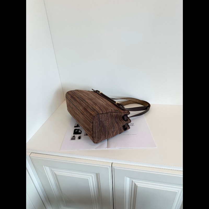 Hermes 絕版✨羊切皮橫版Herbag 深棕大地色🪵銀扣-6