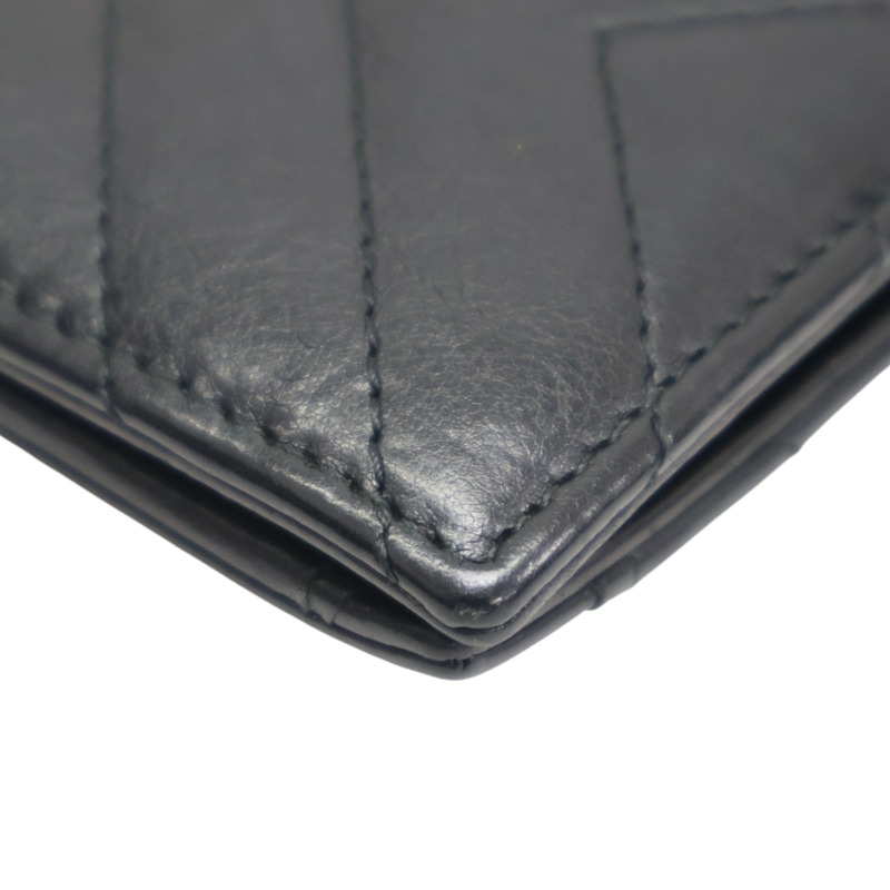 黑色 山型紋 牛皮 卡夾 名片夾 (無卡)【CHANEL 香奈兒】-11