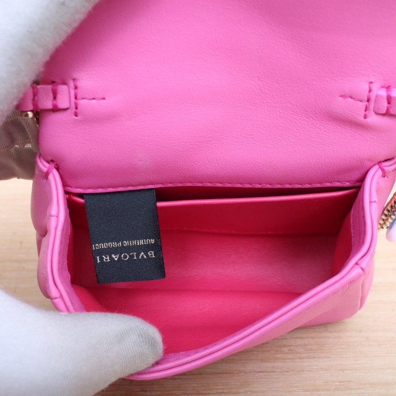 BVLGARI SerpentiCabochon蛇頭包超Mini玫粉色牛皮粉色牛皮肩背包-2