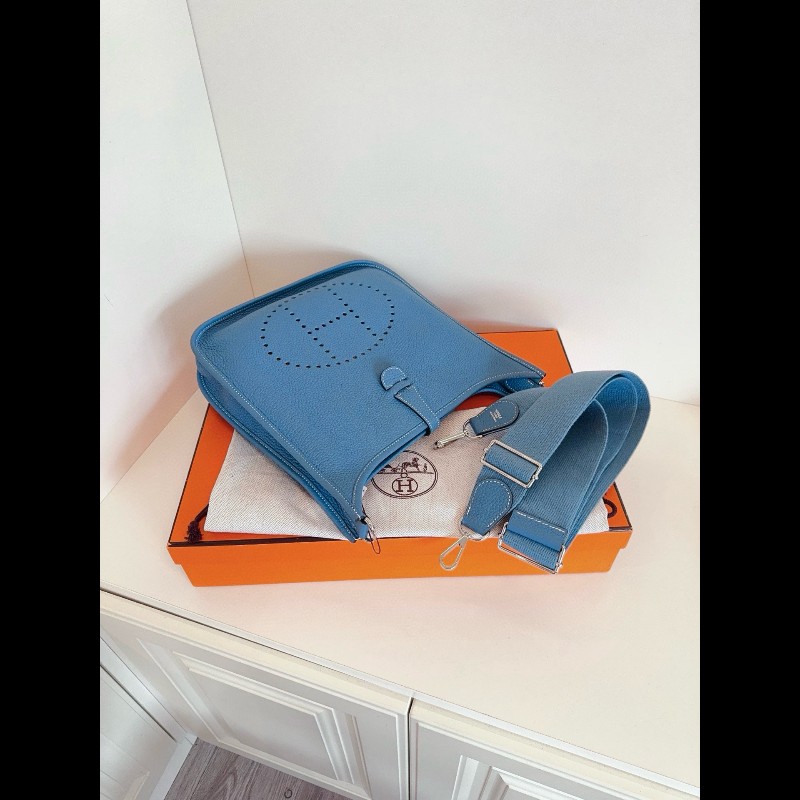 Hermes  Evelyne 29 牛仔藍銀扣👖寶藏大包依芙琳-4