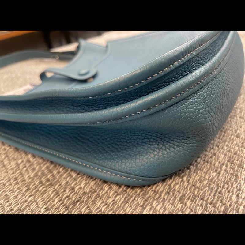 Hermes  Evelyne 29 牛仔藍銀扣👖寶藏大包依芙琳-6