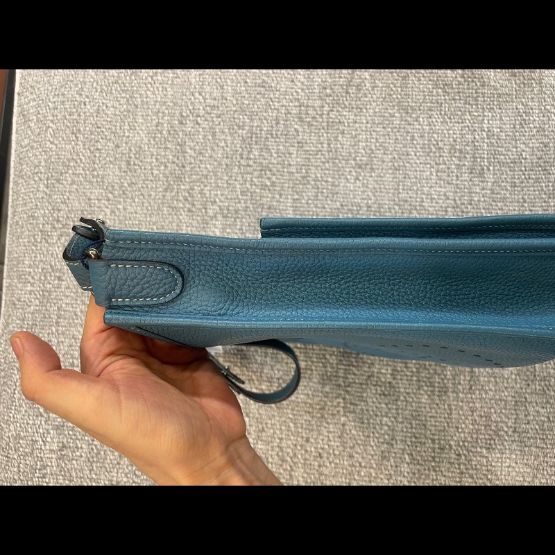 Hermes  Evelyne 29 牛仔藍銀扣👖寶藏大包依芙琳-8