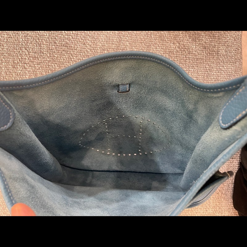 Hermes  Evelyne 29 牛仔藍銀扣👖寶藏大包依芙琳-9