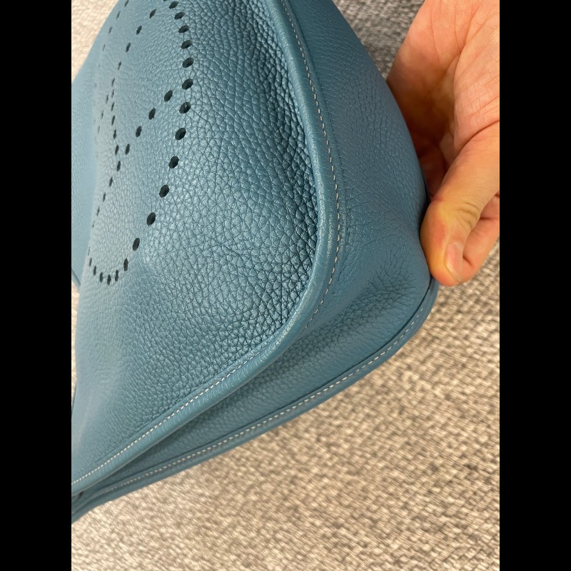 Hermes  Evelyne 29 牛仔藍銀扣👖寶藏大包依芙琳-13