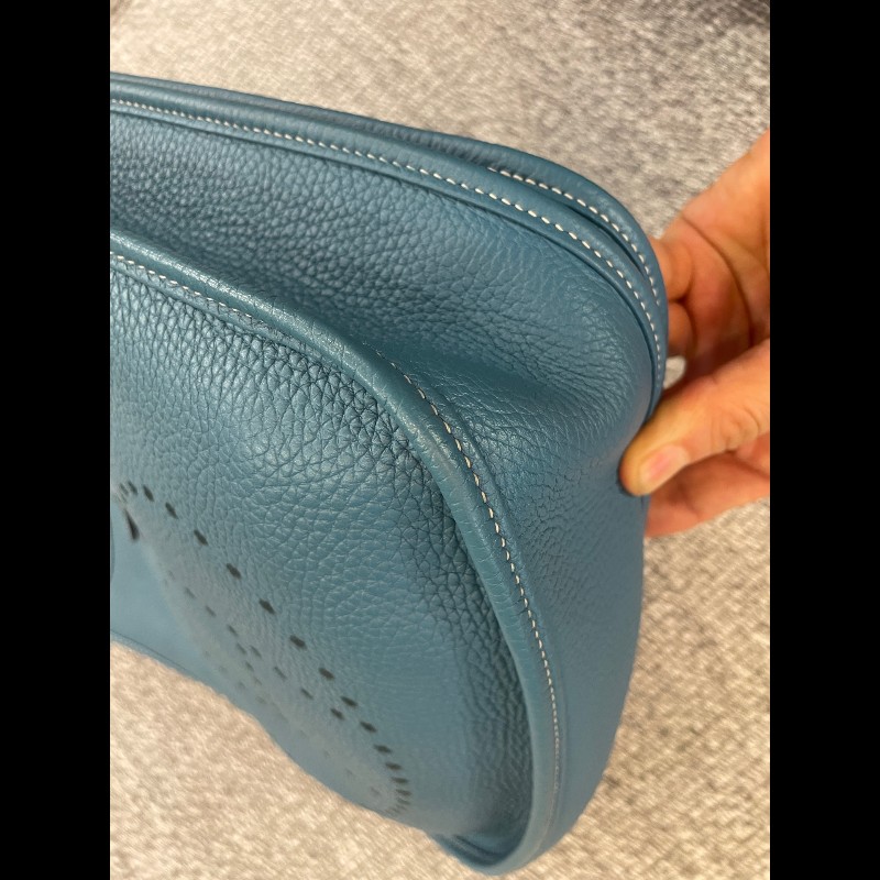 Hermes  Evelyne 29 牛仔藍銀扣👖寶藏大包依芙琳-14