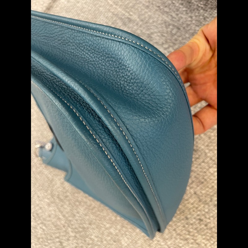 Hermes  Evelyne 29 牛仔藍銀扣👖寶藏大包依芙琳-15