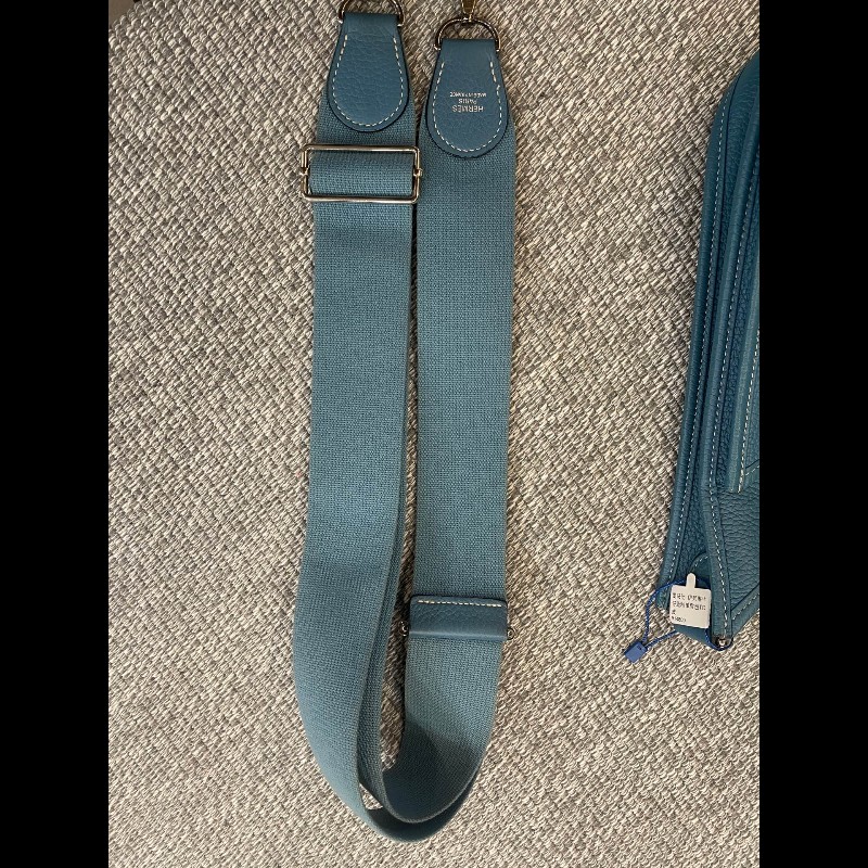 Hermes  Evelyne 29 牛仔藍銀扣👖寶藏大包依芙琳-17