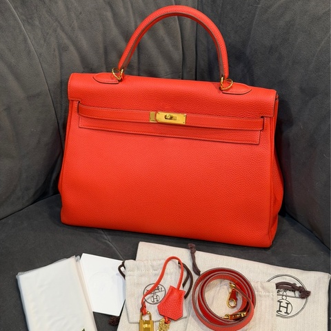 #全網最低凱莉包 #配件齊全 愛馬仕橘紅kelly35 好成色✨免配貨帶走🔥