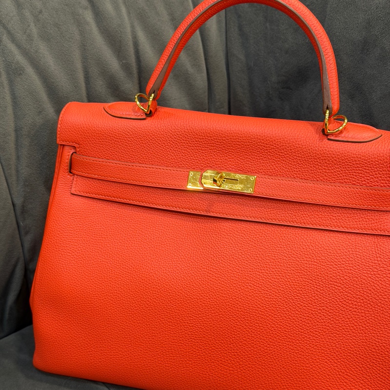 #全網最低凱莉包 #配件齊全 愛馬仕橘紅kelly35 好成色✨免配貨帶走🔥-7