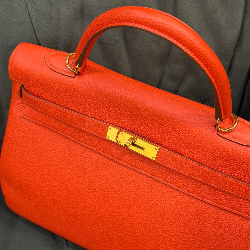#全網最低凱莉包 #配件齊全 愛馬仕橘紅kelly35 好成色✨免配貨帶走🔥-14