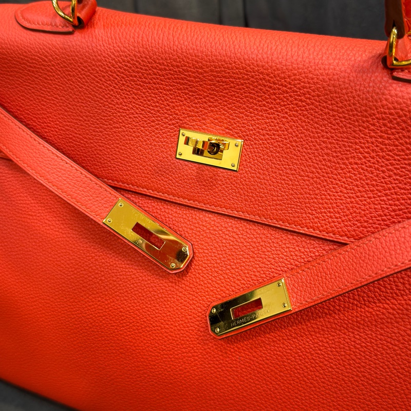 #全網最低凱莉包 #配件齊全 愛馬仕橘紅kelly35 好成色✨免配貨帶走🔥-21