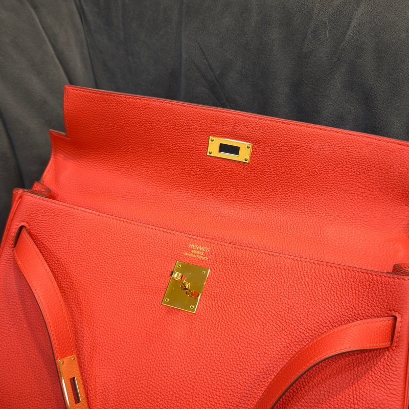 #全網最低凱莉包 #配件齊全 愛馬仕橘紅kelly35 好成色✨免配貨帶走🔥-22