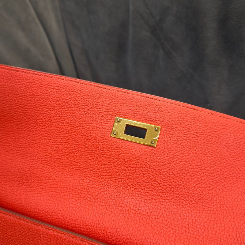 #全網最低凱莉包 #配件齊全 愛馬仕橘紅kelly35 好成色✨免配貨帶走🔥-23