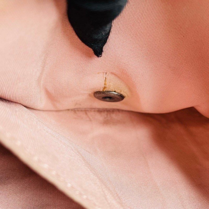 Chane CF中號 限量款蕾絲款 粉色小牛皮搭配彩色鉤花-6