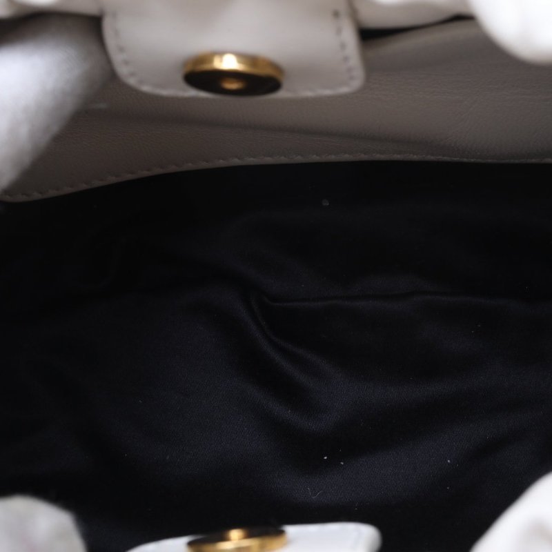 MIU MIU 白色羊皮金扣25SS新款miumiujoe迷你單肩包肩背包-2