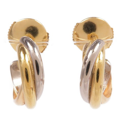 CARTIER 18K黃金/白金/玫瑰金Trinity Earrings耳環
