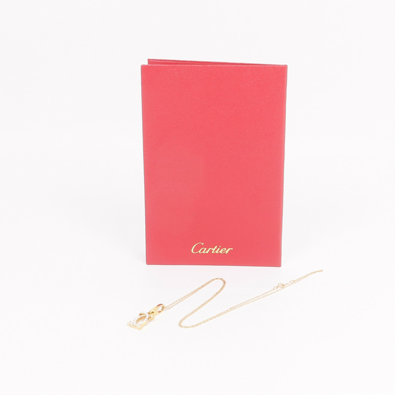 CARTIER 18K黃金/14K黃金2 C Necklace鑽石項鍊-8