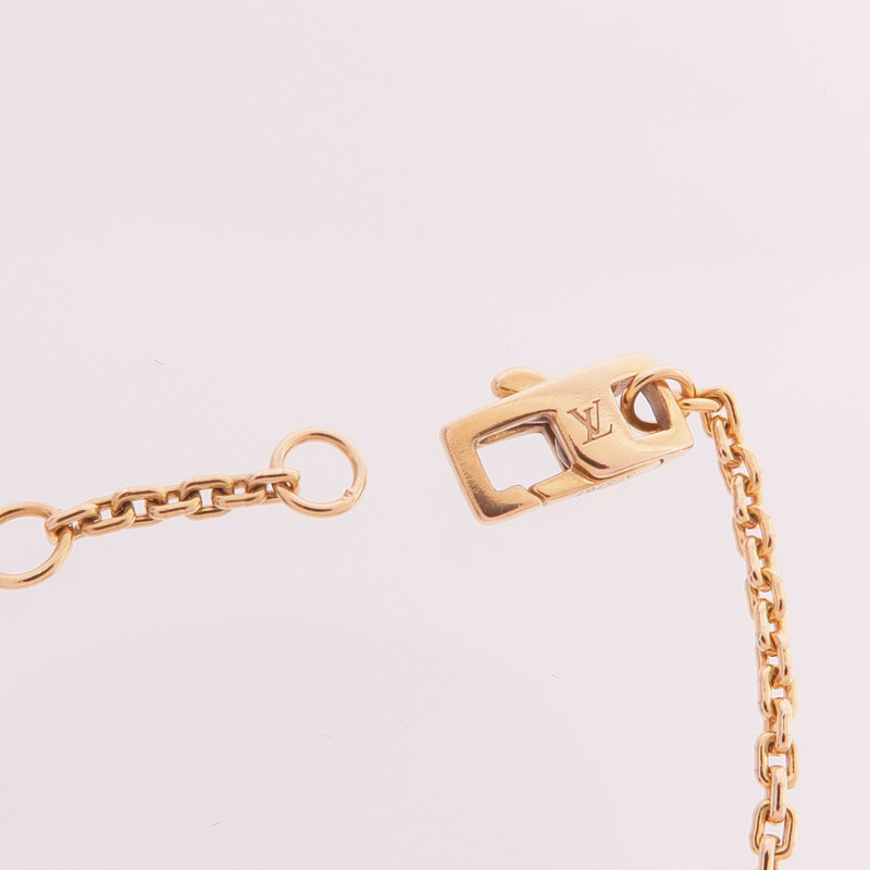 LOUIS VUITTON 18K玫瑰金Monogram Idylle Coeur Bracelet鑽石手鏈-5