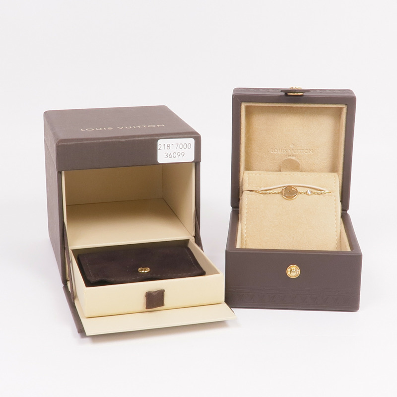 LOUIS VUITTON 18K玫瑰金Monogram Idylle Coeur Bracelet鑽石手鏈-7