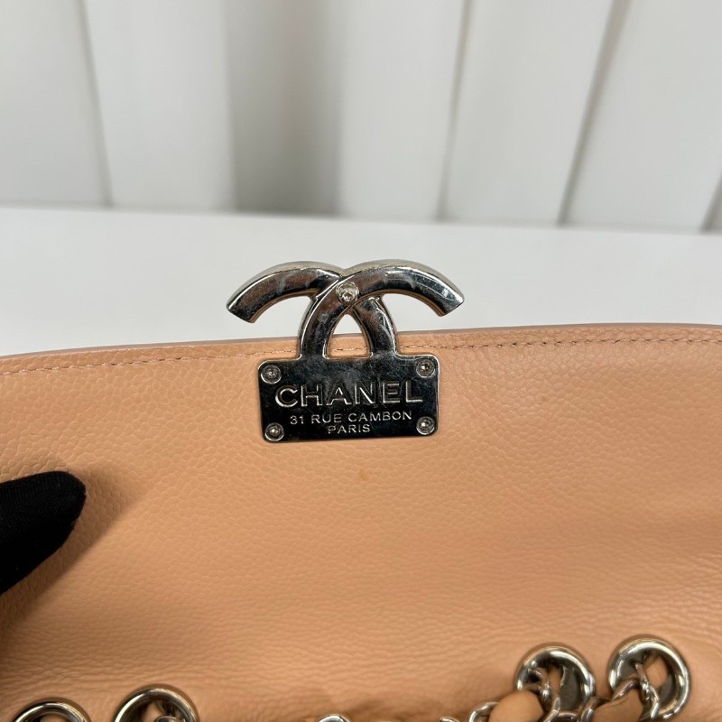 Chanel 古巴系列郵差包鏈條包 粉色鴛鴦扣-13