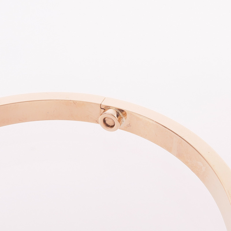 CARTIER 18K玫瑰金Love Bracelet Small Model Full Diamonds鑽石手鐲Cartier#16-4