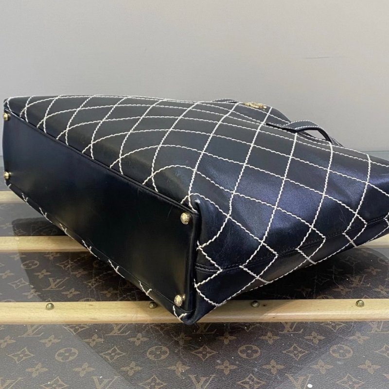 CHANEL 黑金中古子母手提托特包 39*29*11 98新配件塵袋-1