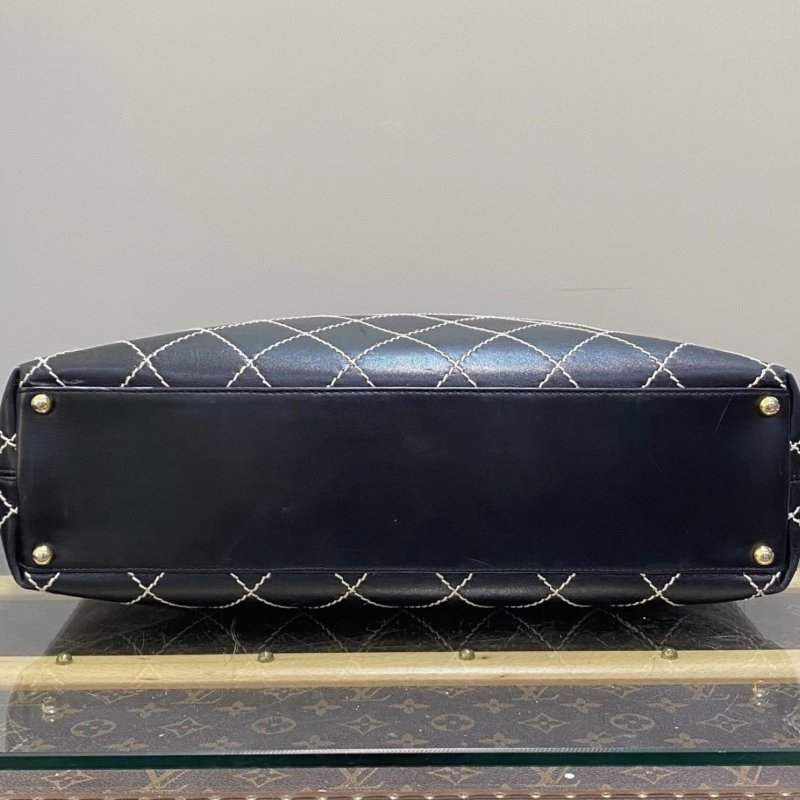 CHANEL 黑金中古子母手提托特包 39*29*11 98新配件塵袋-3