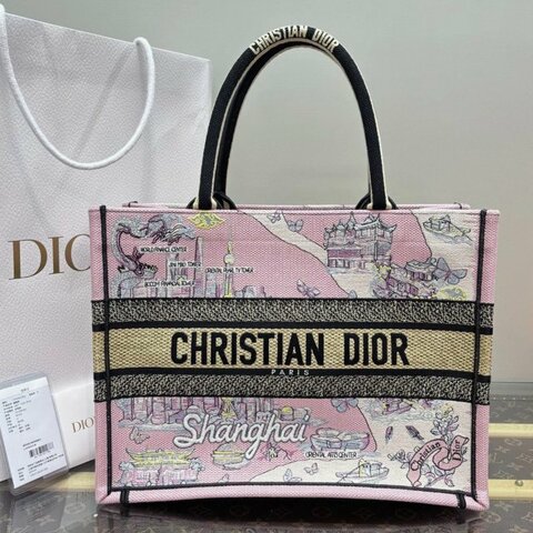 ️DIOR 上海城市限定款中號手提托特包 36*27.5*16.5 99新配件塵袋