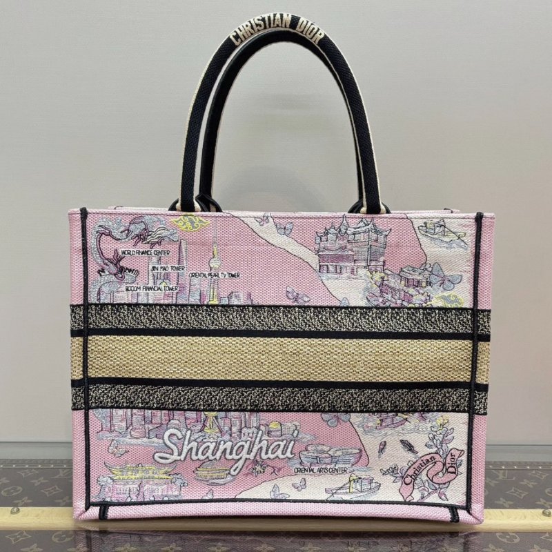 ️DIOR 上海城市限定款中號手提托特包 36*27.5*16.5 99新配件塵袋-4