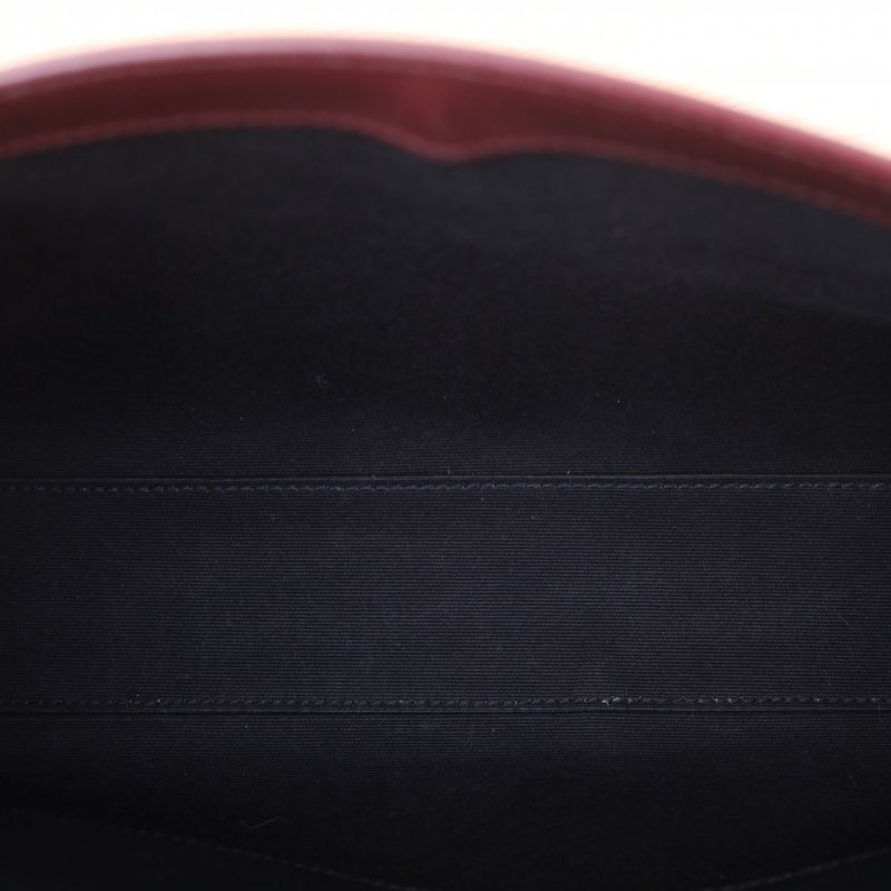 SAINT LAURENT MANHATTAN曼哈頓中號29紅色牛皮金扣肩背包-3