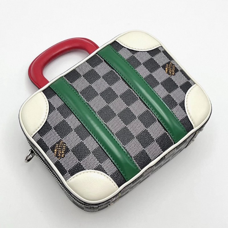 LV 拼色VALISETTE BB棋盤格小箱包 21*16*7.5 98新配件塵袋購證-2