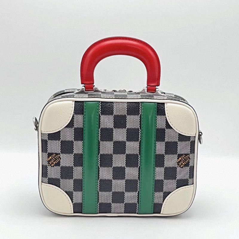 LV 拼色VALISETTE BB棋盤格小箱包 21*16*7.5 98新配件塵袋購證-5