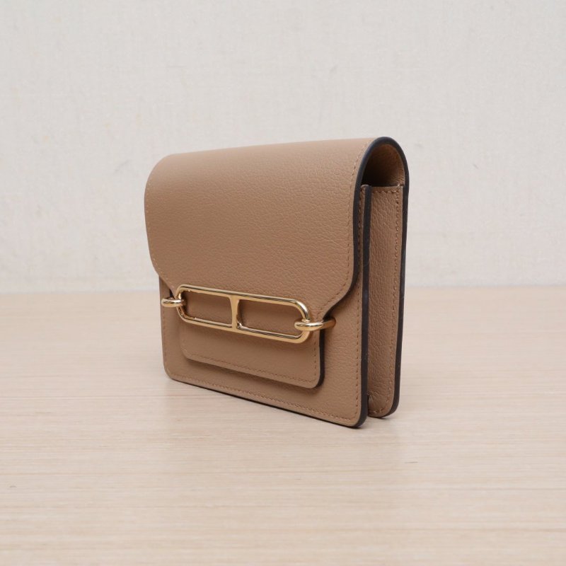 HERMES Roulis豬鼻子Slim腰包9R檸檬黃拼0M瑪薩拉茶色EC皮U刻金扣肩背包-3