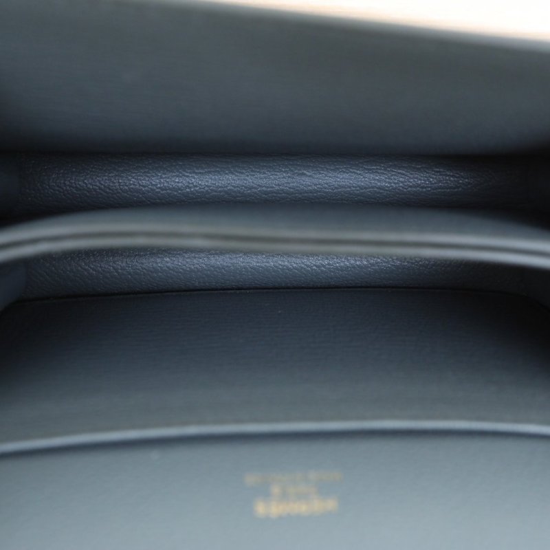 HERMES Roulis豬鼻子1963杏仁綠EC皮U刻淺金扣肩背包-2