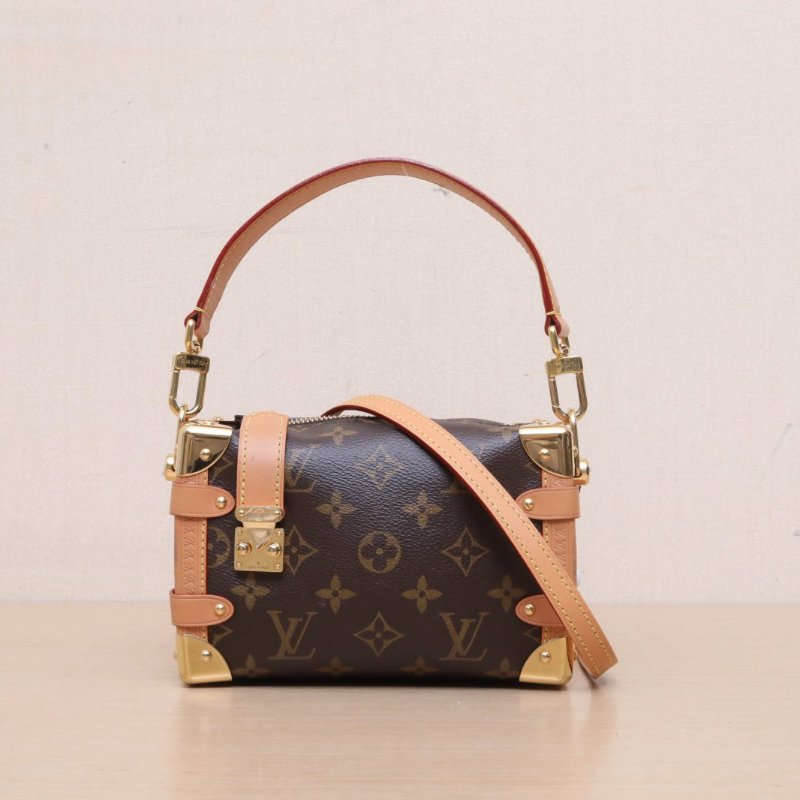 LOUIS VUITTON SideTrunk軟盒子包小號18老花PVC晶片肩背包-1