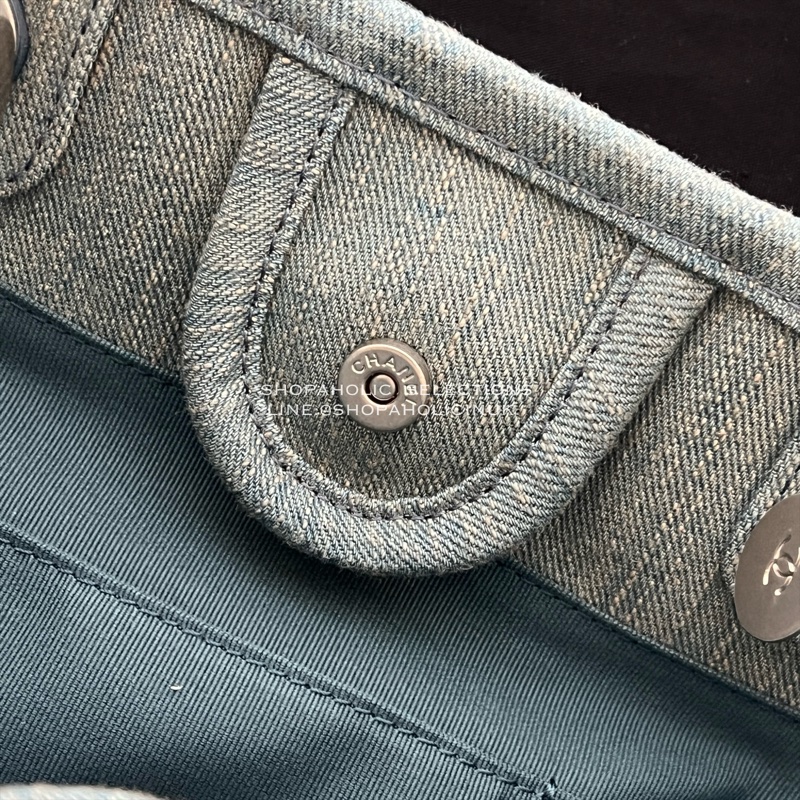 Chanel仿舊淺色牛仔托特包中號AS3351-4