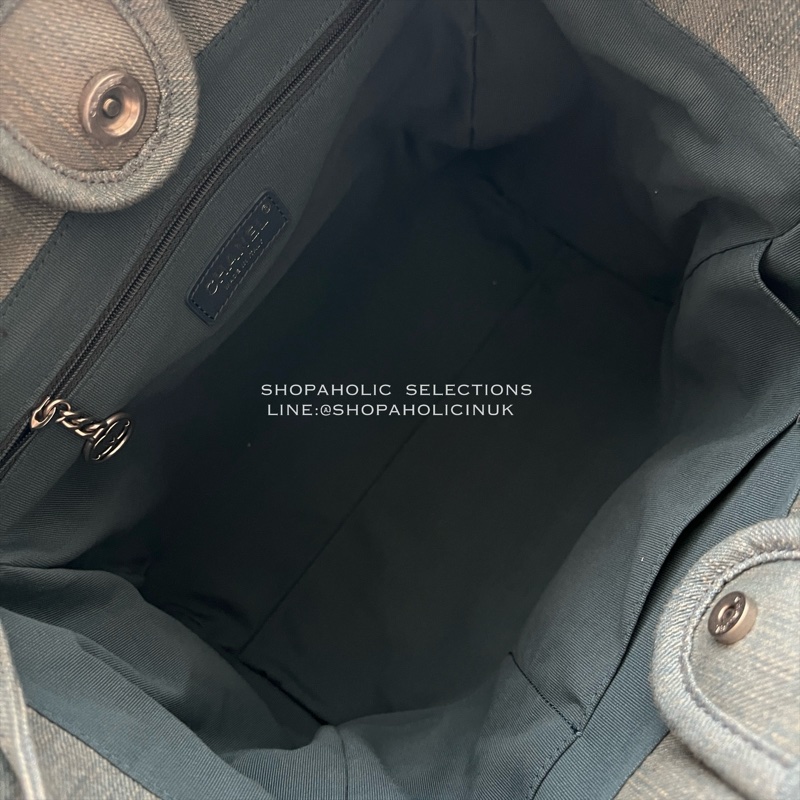 Chanel仿舊淺色牛仔托特包中號AS3351-7