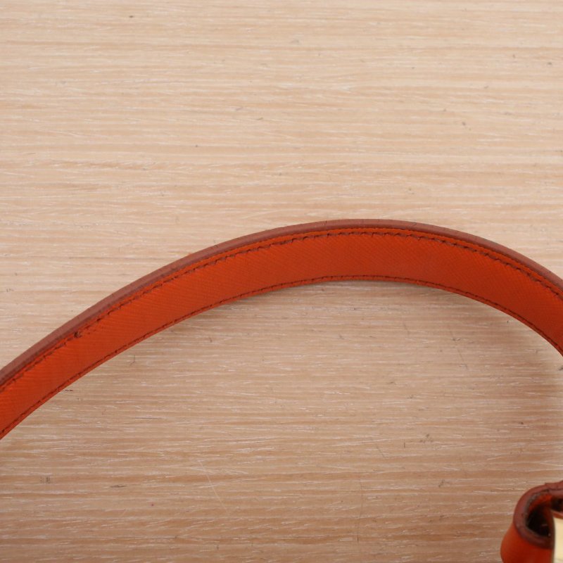 Salvatore Ferragamo 橘色牛皮馬蹄單肩斜挎包肩背包-2