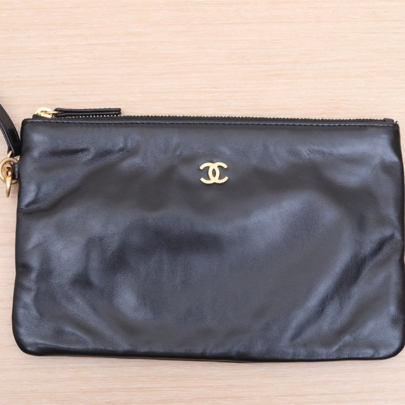 CHANEL 22BagTote托特包大號37黑色牛皮晶片開金扣肩背包-2