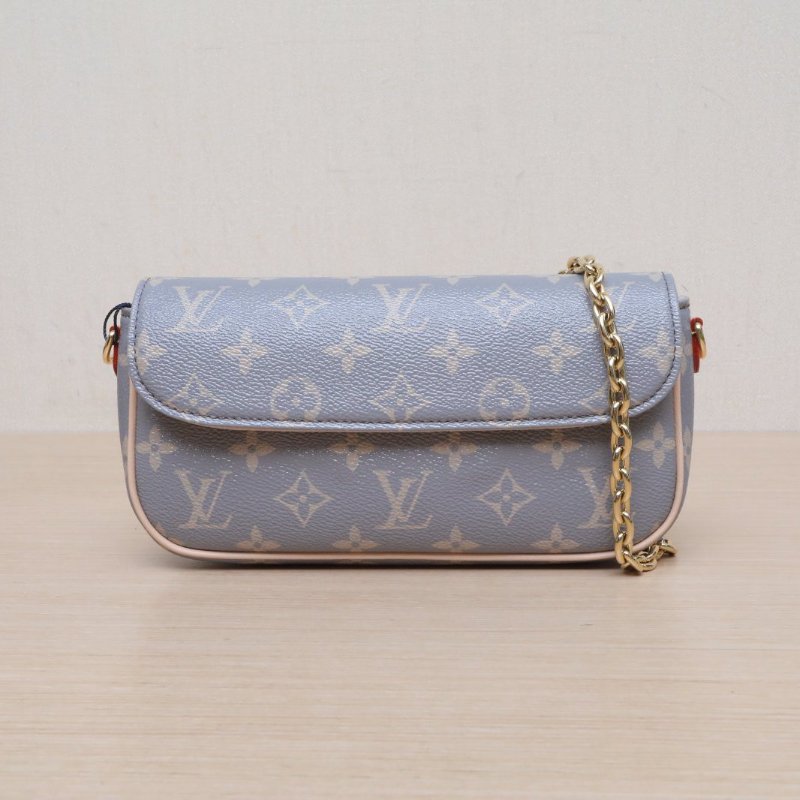 LOUIS VUITTON IVY鏈條腋下包老花PVC金扣晶片肩背包-1
