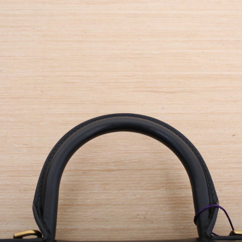 BALENCIAGA Hourglass沙漏XS碼光面黑色牛皮肩背包-2