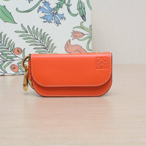 LOEWE 橘色羊皮Gate鑰匙包肩背包