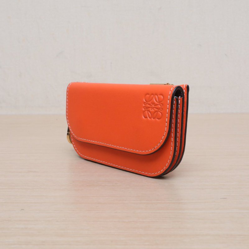 LOEWE 橘色羊皮Gate鑰匙包肩背包-2