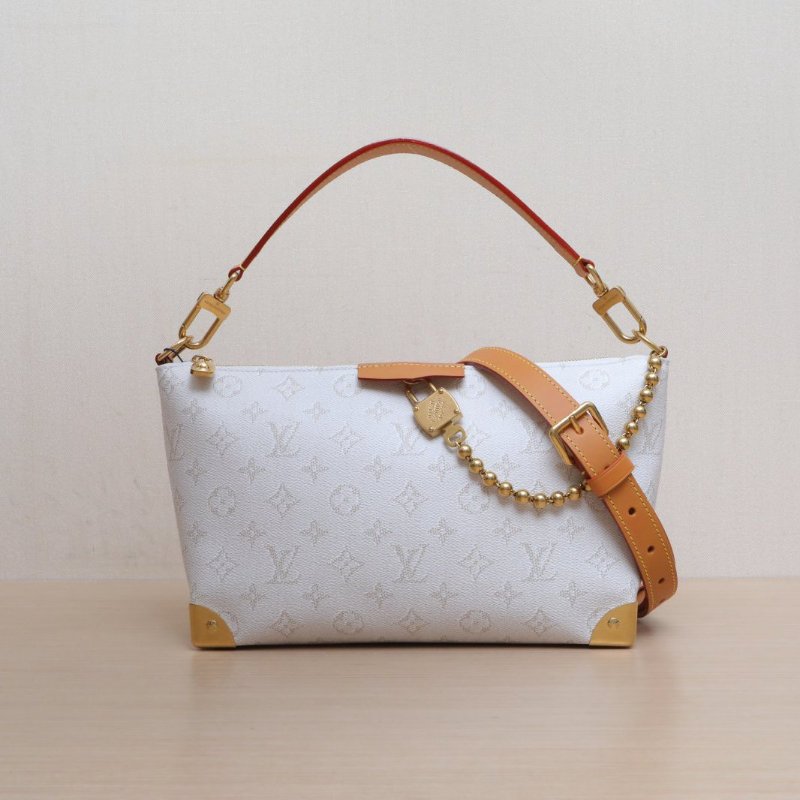 LOUIS VUITTON BOBOTRUNK盒子包白色PVC金扣晶片肩背包-1