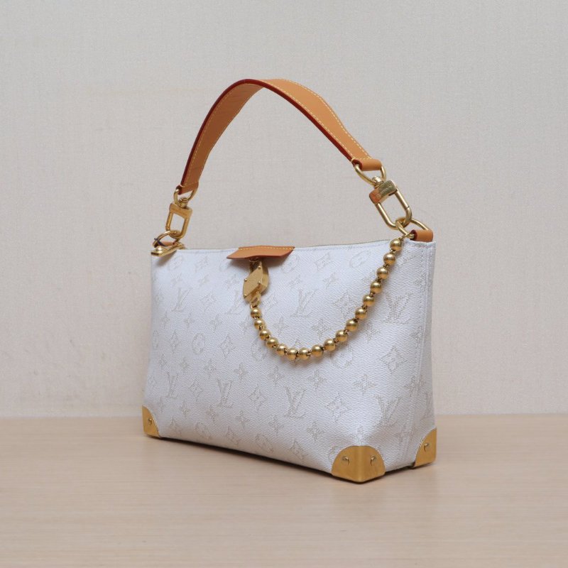 LOUIS VUITTON BOBOTRUNK盒子包白色PVC金扣晶片肩背包-4