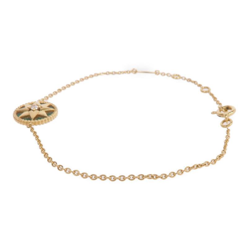 Dior 18K黃金Rose Des Vents Bracelet鑽石/孔雀石手鏈-1