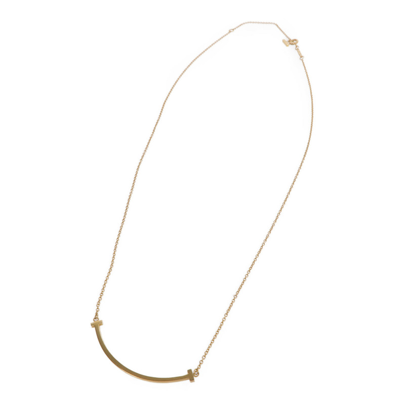 TIFFANY＆CO 18K黃金T Smile Necklace項鍊-3