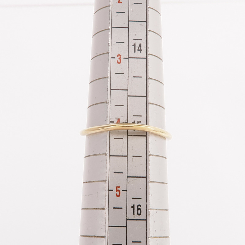 TIFFANY&CO 18K黃金Wave Single-Row Diamond Ring鑽石戒指US#4.25-5