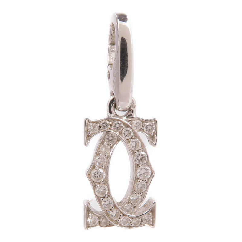 CARTIER 18K白金2C Pendant Top鑽石吊墜-0