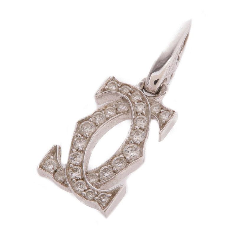 CARTIER 18K白金2C Pendant Top鑽石吊墜-2
